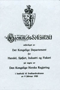 Титульный лист "Договора о Шпицбергене"